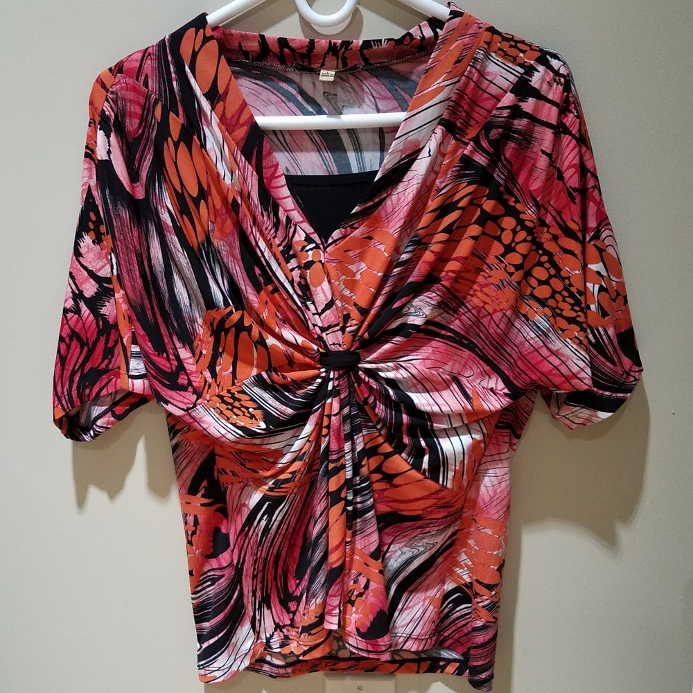Multi-Color Gathered Front Blouse